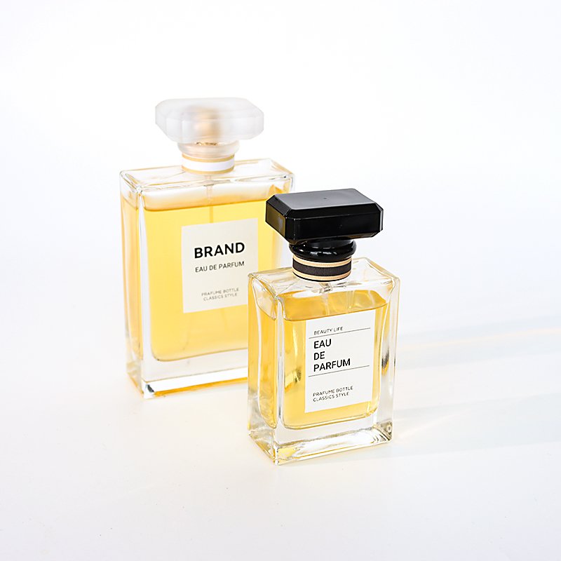 Luxury black men's perfume Glass bottle 50ml empty perfume bottle 100ml with gift box
