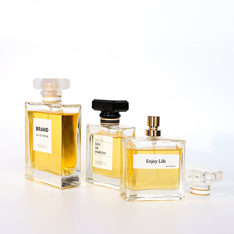 Luxury black men's perfume Glass bottle 50ml empty perfume bottle 100ml with gift box
