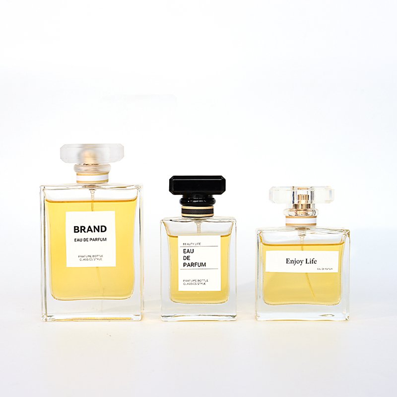 Luxury black men's perfume Glass bottle 50ml empty perfume bottle 100ml with gift box