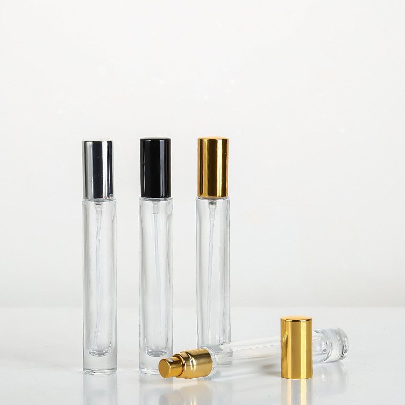 Wholesale Luxury Clear Empty Square Thick wall Square 10ml 10 ml Glass Perfume Bottle With Spray Pump