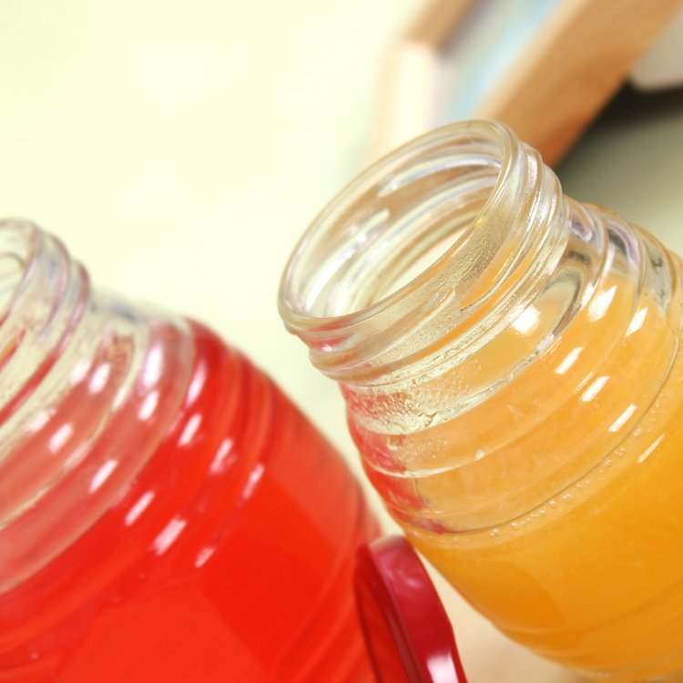 375ml Honeycomb Honey Glass Bottle With Tin Plate Lid Bee Honey Jam Glass Jar
