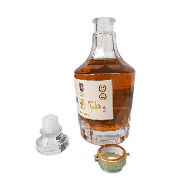 High quality china logo printing liquor glass wine bottle