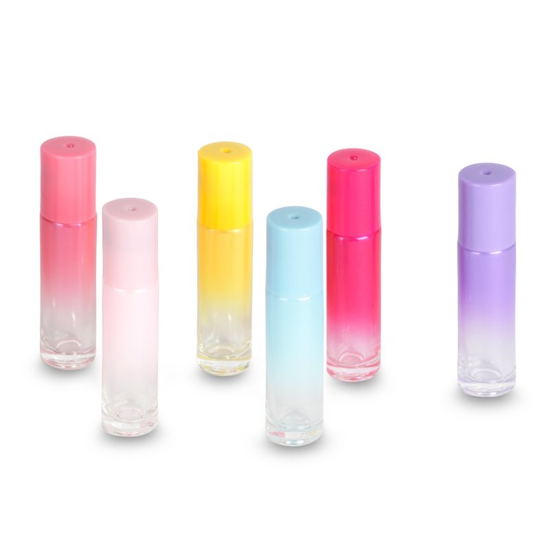 perfume essential oil clear 10ml bamboo roller roll on glass bottle metal ball lid oils 10 ml 5ml matte black bottles