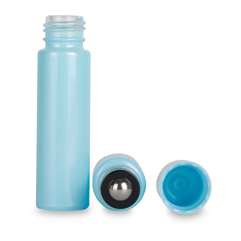 perfume essential oil clear 10ml bamboo roller roll on glass bottle metal ball lid oils 10 ml 5ml matte black bottles