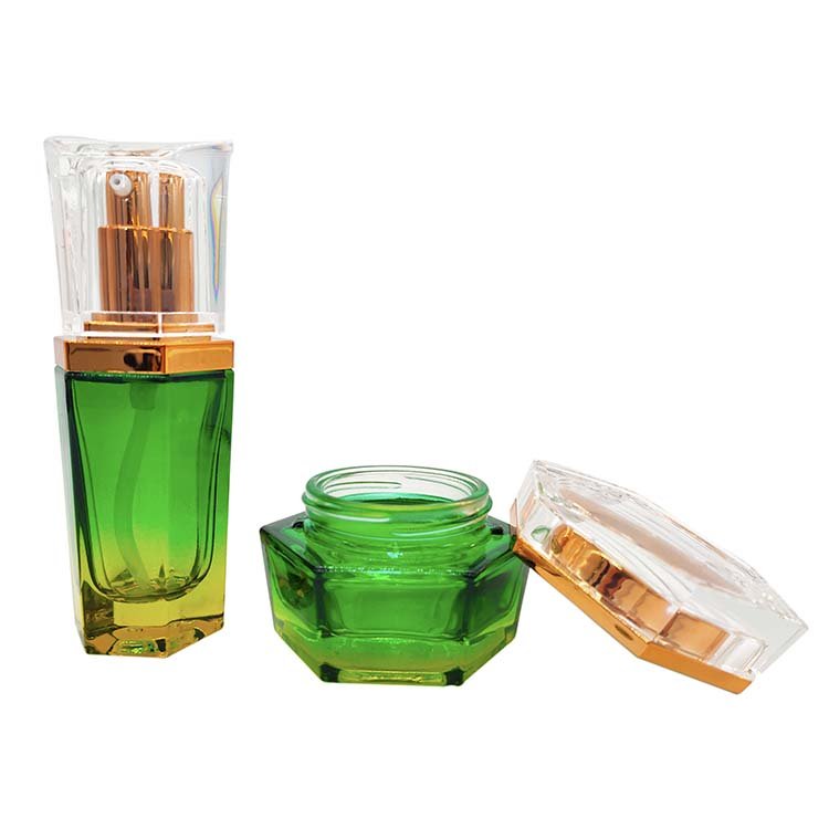 Wholesale 3ml Luxury Empty Clear Octagon Perfume bottle Attar Essential Oil Roller Glass Bottle