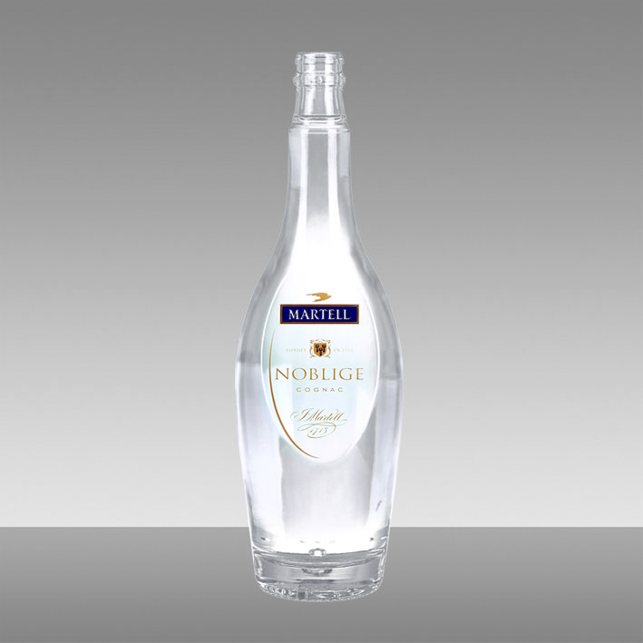Premium bespoke 750 ml 700ml 500ml Decal LOGO rum whiskey whisky vodka gin spirits glass bottle with cork stopper