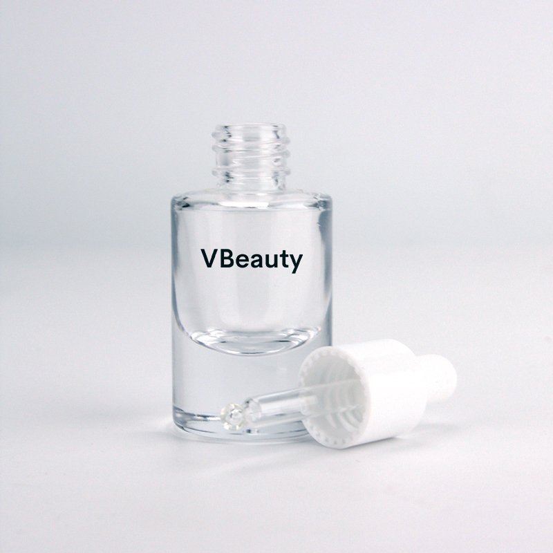 Manufacturer Thick Bottom Clear Glass Bottle 15ml 30ml For Serum Essential Oil Glass Dropper Bottle