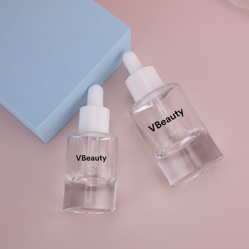 Manufacturer Thick Bottom Clear Glass Bottle 15ml 30ml For Serum Essential Oil Glass Dropper Bottle