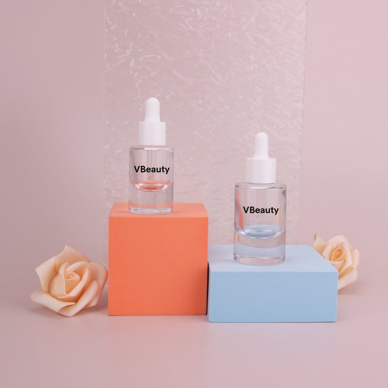 Manufacturer Thick Bottom Clear Glass Bottle 15ml 30ml For Serum Essential Oil Glass Dropper Bottle