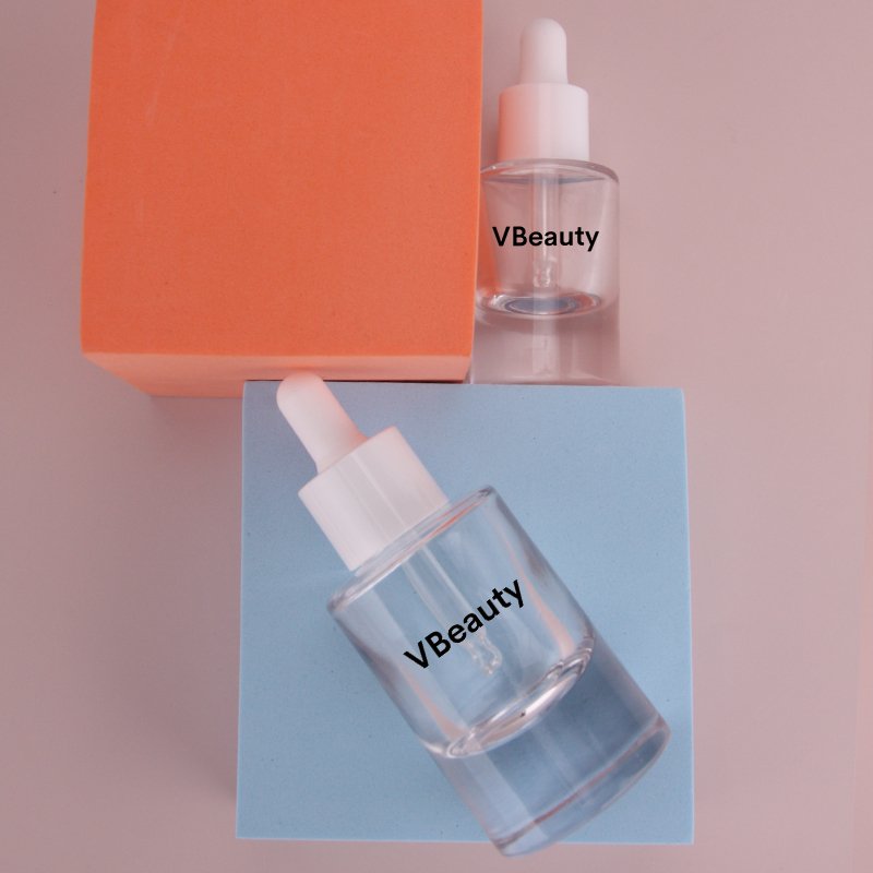 Manufacturer Thick Bottom Clear Glass Bottle 15ml 30ml For Serum Essential Oil Glass Dropper Bottle