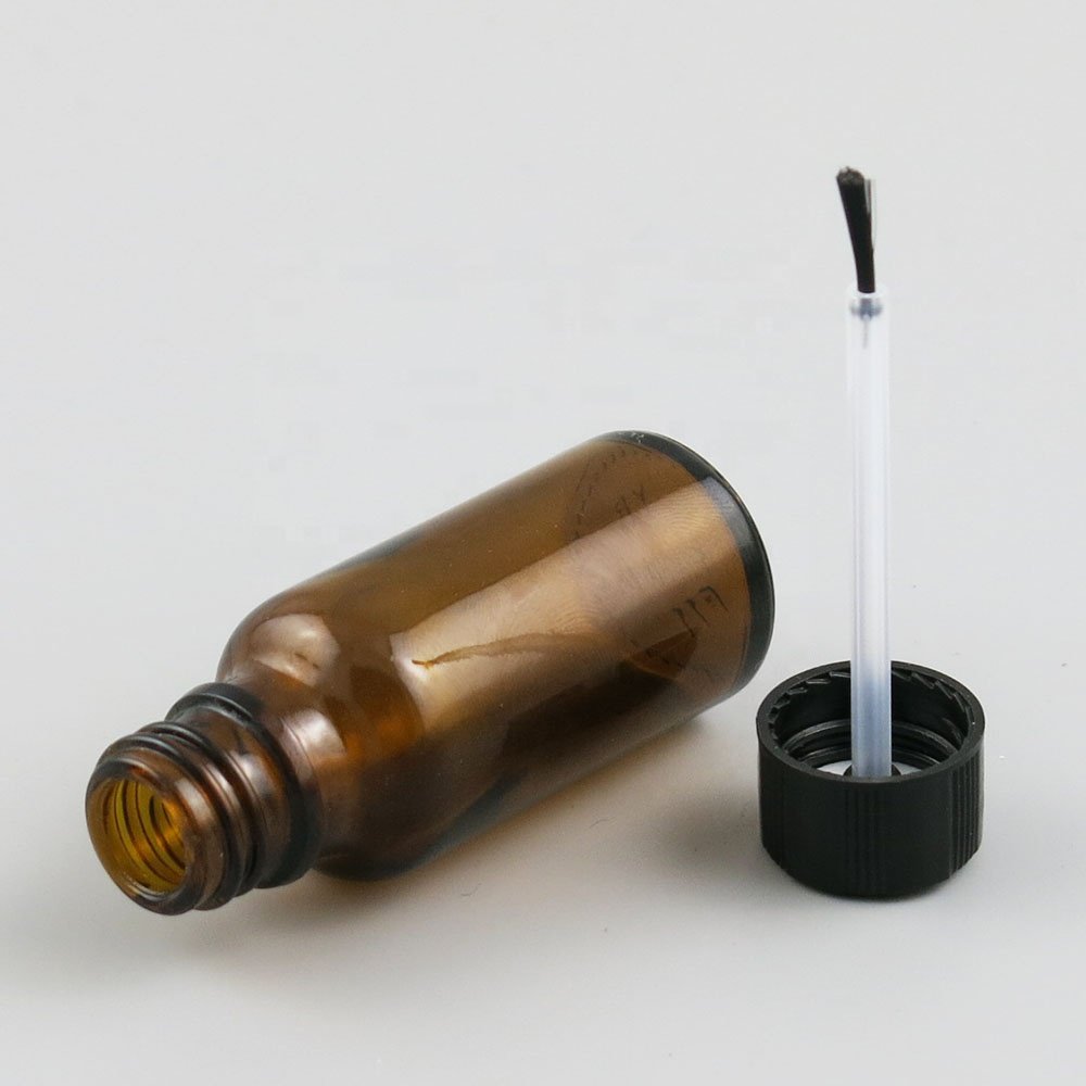 5ml 10ml 15ml 20ml 30ml 50ml 100ml amber Glass essential oil Bottle With Brush for Beauty Cosmic Containers Bottle