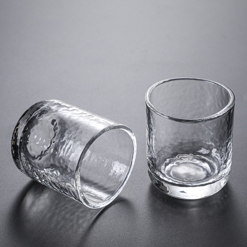 Hot selling 100ML wholesale product Glass coffee cup hammer pattern bird's nest cup tea cup household 100ml whole box