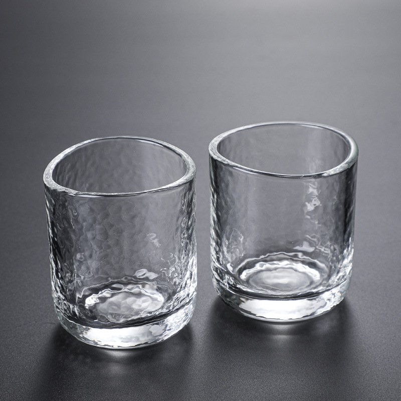 Hot selling 100ML wholesale product Glass coffee cup hammer pattern bird's nest cup tea cup household 100ml whole box