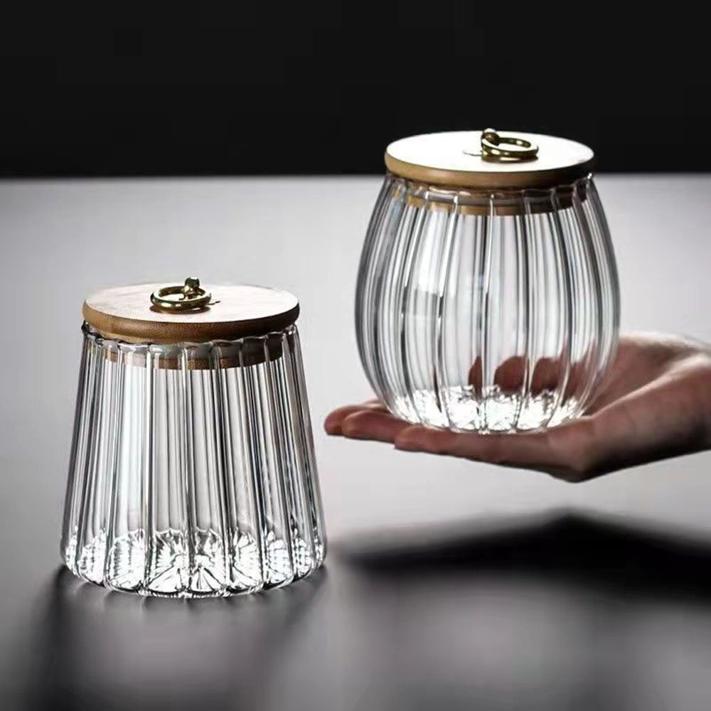 Glass Sealed Tank 80g 120g with Mental Ring-pull Dried Fruit Coffee Beans Kitchen Storage Jar Container Bottle for Home