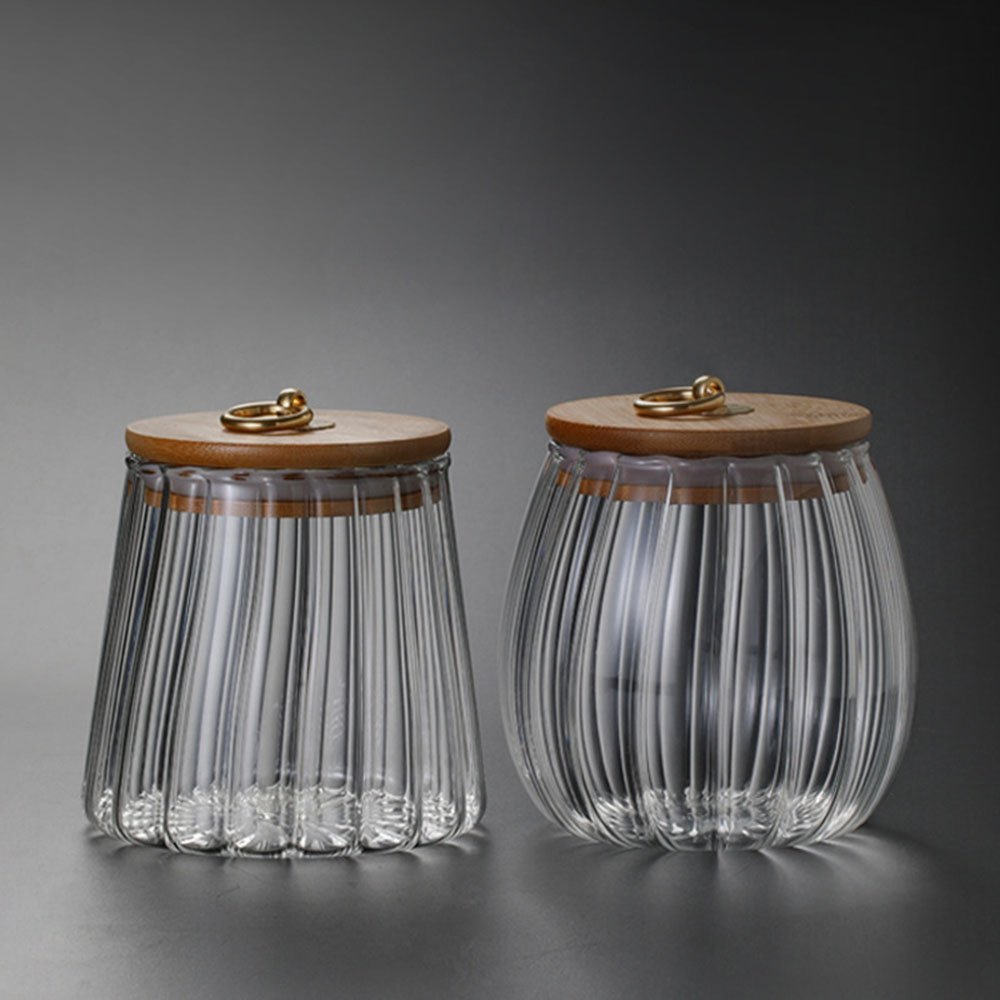 Glass Sealed Tank 80g 120g with Mental Ring-pull Dried Fruit Coffee Beans Kitchen Storage Jar Container Bottle for Home