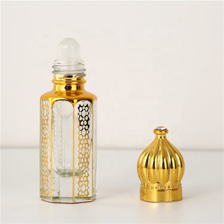 Wholesale Empty Glass Bottles with GLASS roller 3ml 6ml 12ml Attar Perfume Oil
