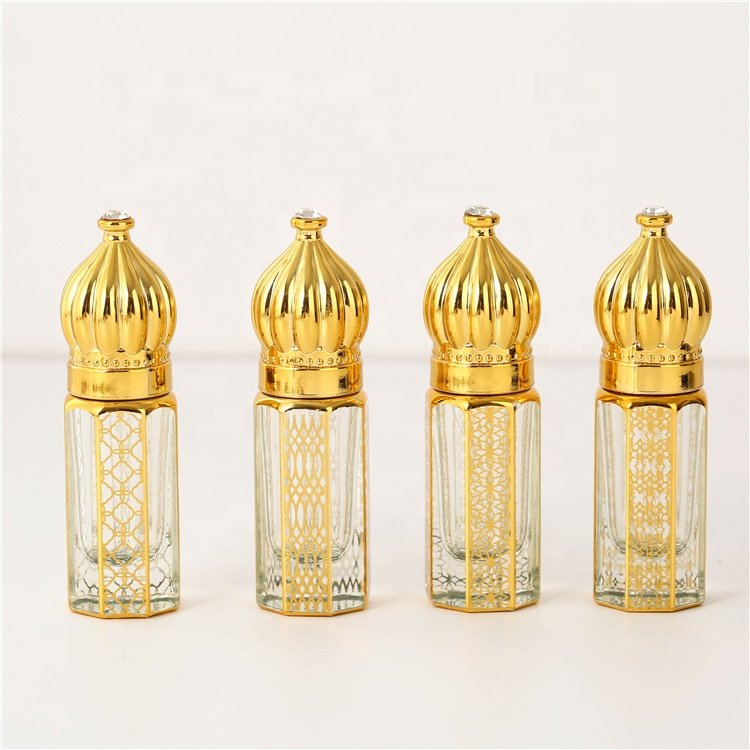 Wholesale Empty Glass Bottles with GLASS roller 3ml 6ml 12ml Attar Perfume Oil