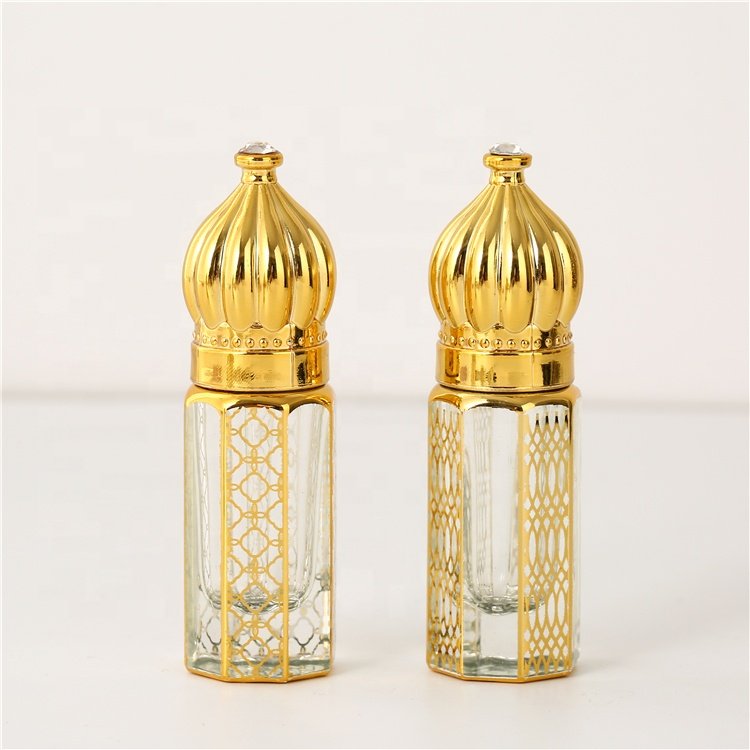 Wholesale Empty Glass Bottles with GLASS roller 3ml 6ml 12ml Attar Perfume Oil