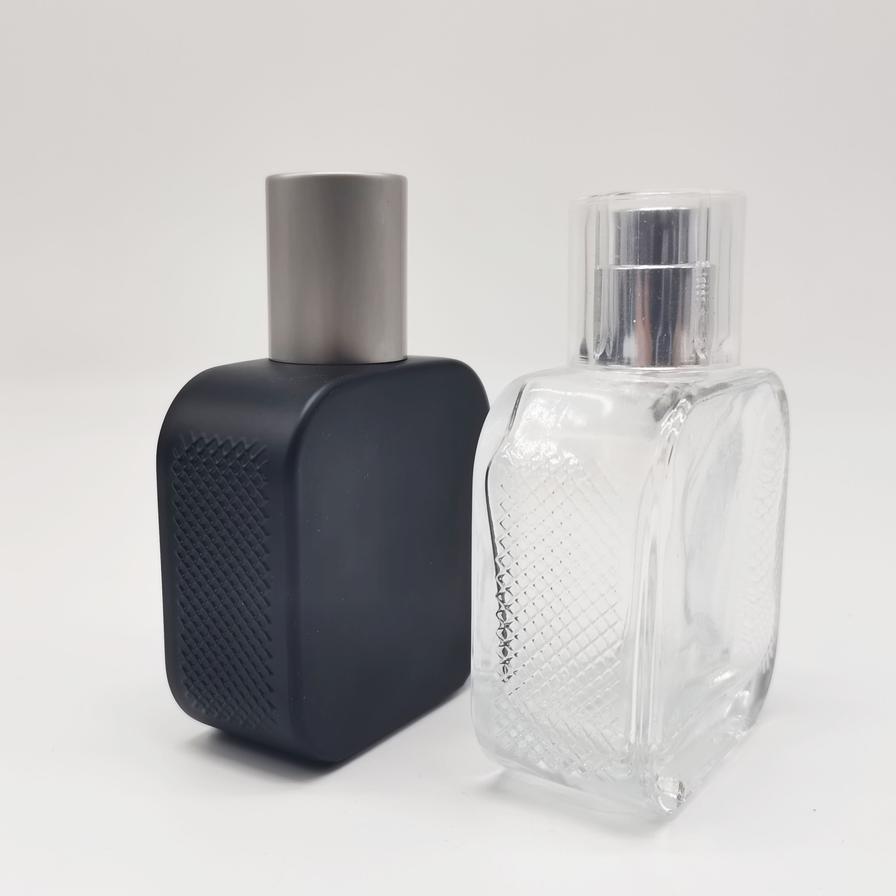 HOMAY luxury empty 50ml crocodile perfume glass bottle with fine mist spray pump