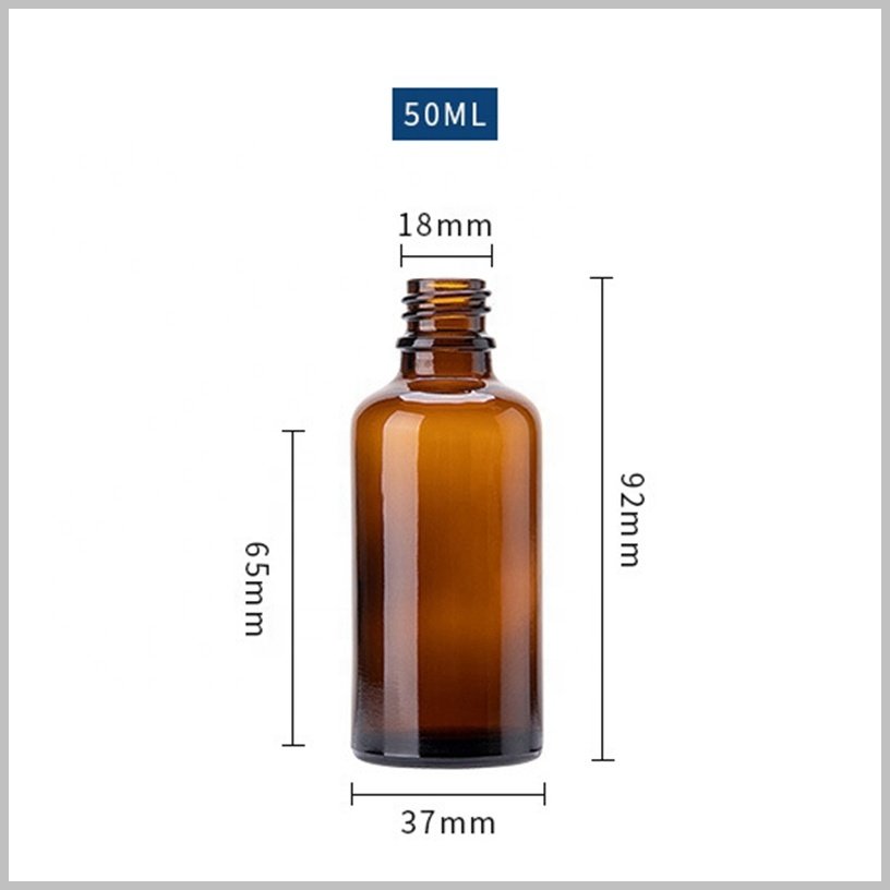 amber glass bottle 50 ml frosted amber brown glass bottle sprayer cosmetic bottle with 18/415 black plastic fine mist spray