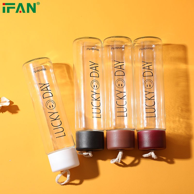 Hot Selling School Glass Clear Water Bottle Custom Glass Bottles Water Bottle Kids With Lid