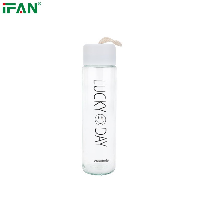 Hot Selling School Glass Clear Water Bottle Custom Glass Bottles Water Bottle Kids With Lid