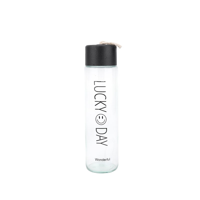 Hot Selling School Glass Clear Water Bottle Custom Glass Bottles Water Bottle Kids With Lid