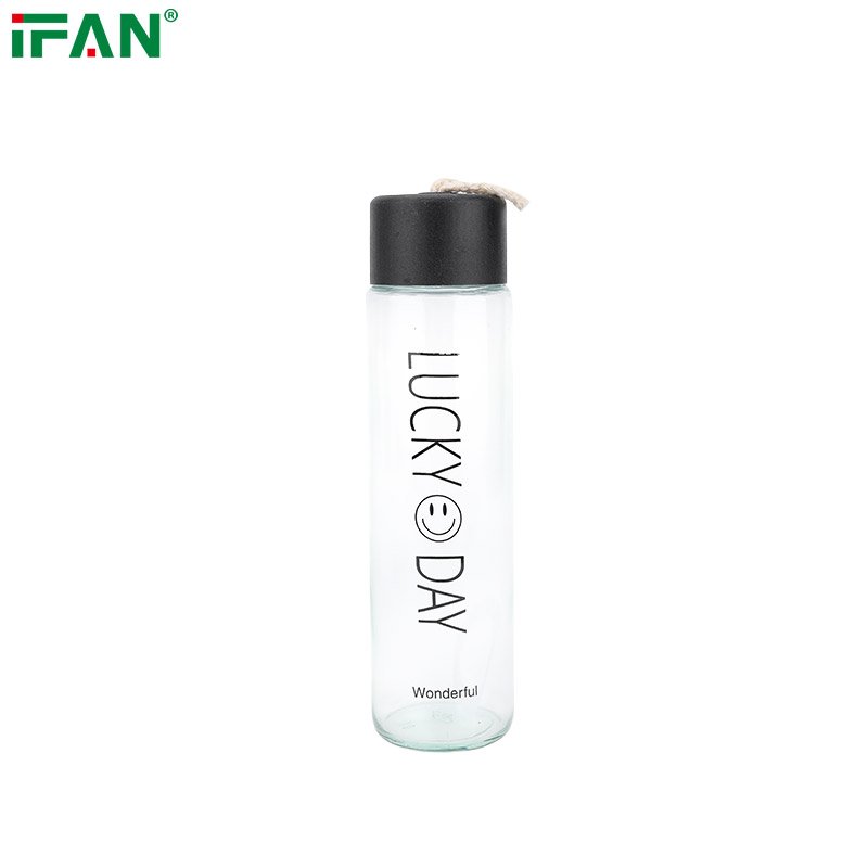 Hot Selling School Glass Clear Water Bottle Custom Glass Bottles Water Bottle Kids With Lid