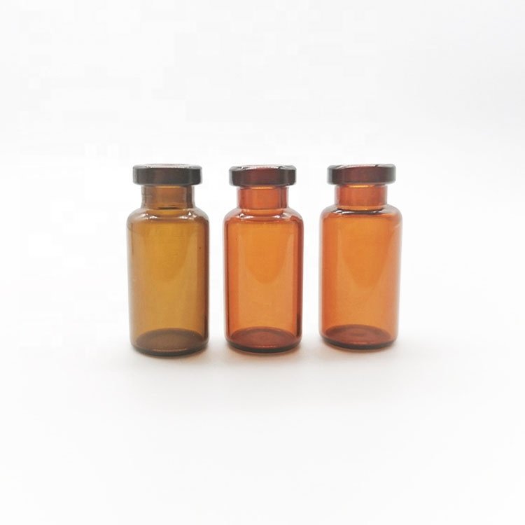 Sterile empty glass bottles vials with off flip cap seal for liquid powder injection