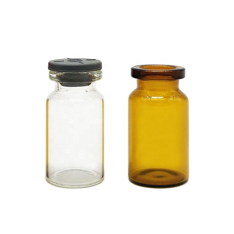 Sterile empty glass bottles vials with off flip cap seal for liquid powder injection