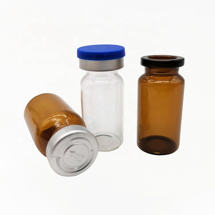 Sterile empty glass bottles vials with off flip cap seal for liquid powder injection