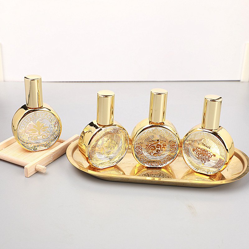 Wholesale Luxury 15ml Gilding Perfume Bottle Portable Perfume Spray Refillable Empty Glass Perfume Bottle