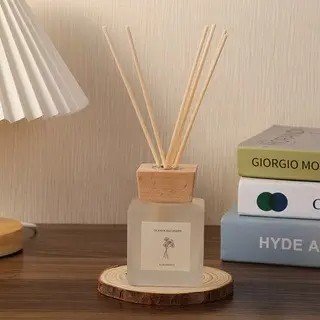 50ml Hot Sales New Styles Frosted White Square Reed Diffuser Glass Bottle With Cap
