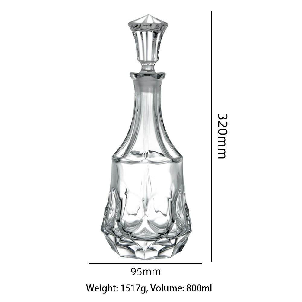High Quality Custom Whiskey Glass Bottle Cork 500ml 750ml 1000ml Liquor Empty Glass Bottle For Whiskey