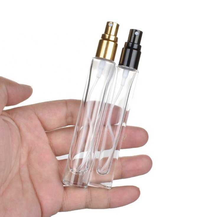 Thick Bottom Vintage 10ml Mini Round Square Essential Oil Bottle Clear Refillable Perfume Glass Spray Bottle
