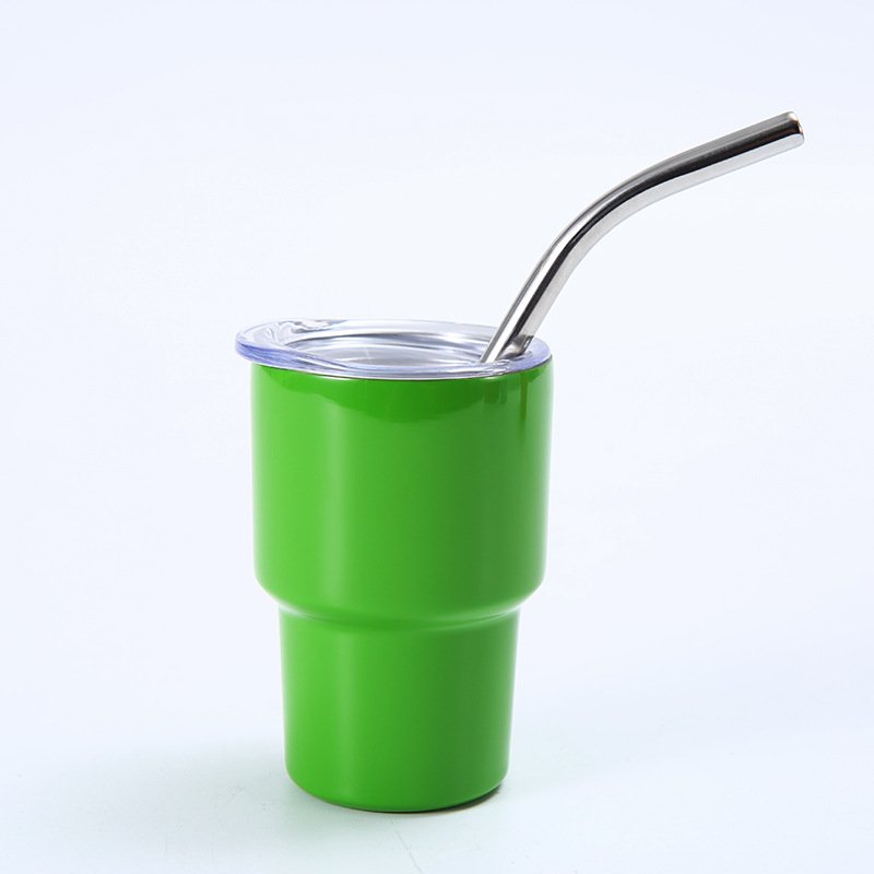 wholesale black mini tumbler 2oz 3oz dropper bottle metal mini 2oz 3oz shot glass tumbler with straw lid 2oz jar with lid