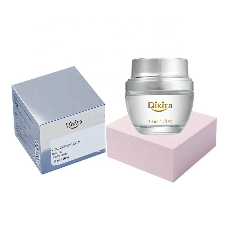 30ml 50ml High quality Clear Frosted Serum Cosmetic Cream Pump Dispenser Glass bottle (GLC01)