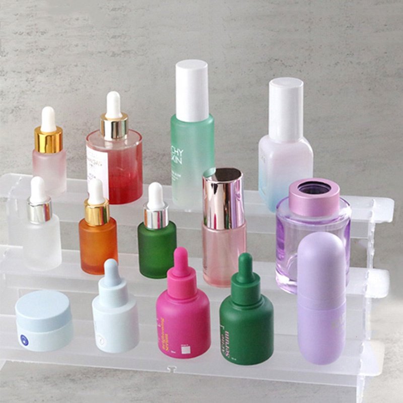 30ml 50ml High quality Clear Frosted Serum Cosmetic Cream Pump Dispenser Glass bottle (GLC01)