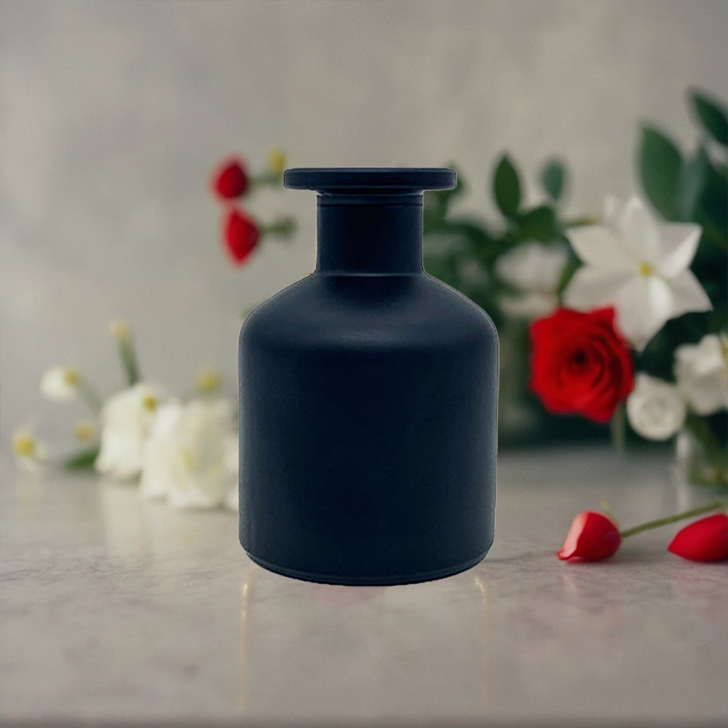 R03 Wholesale 150ml Empty Black Glossy Fragrance Oil Reed Diffuser Bottle