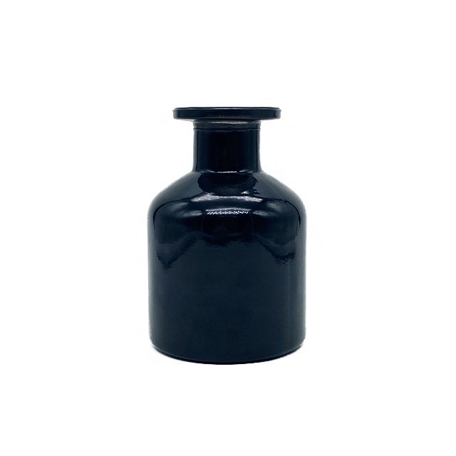 R03 Wholesale 150ml Empty Black Glossy Fragrance Oil Reed Diffuser Bottle