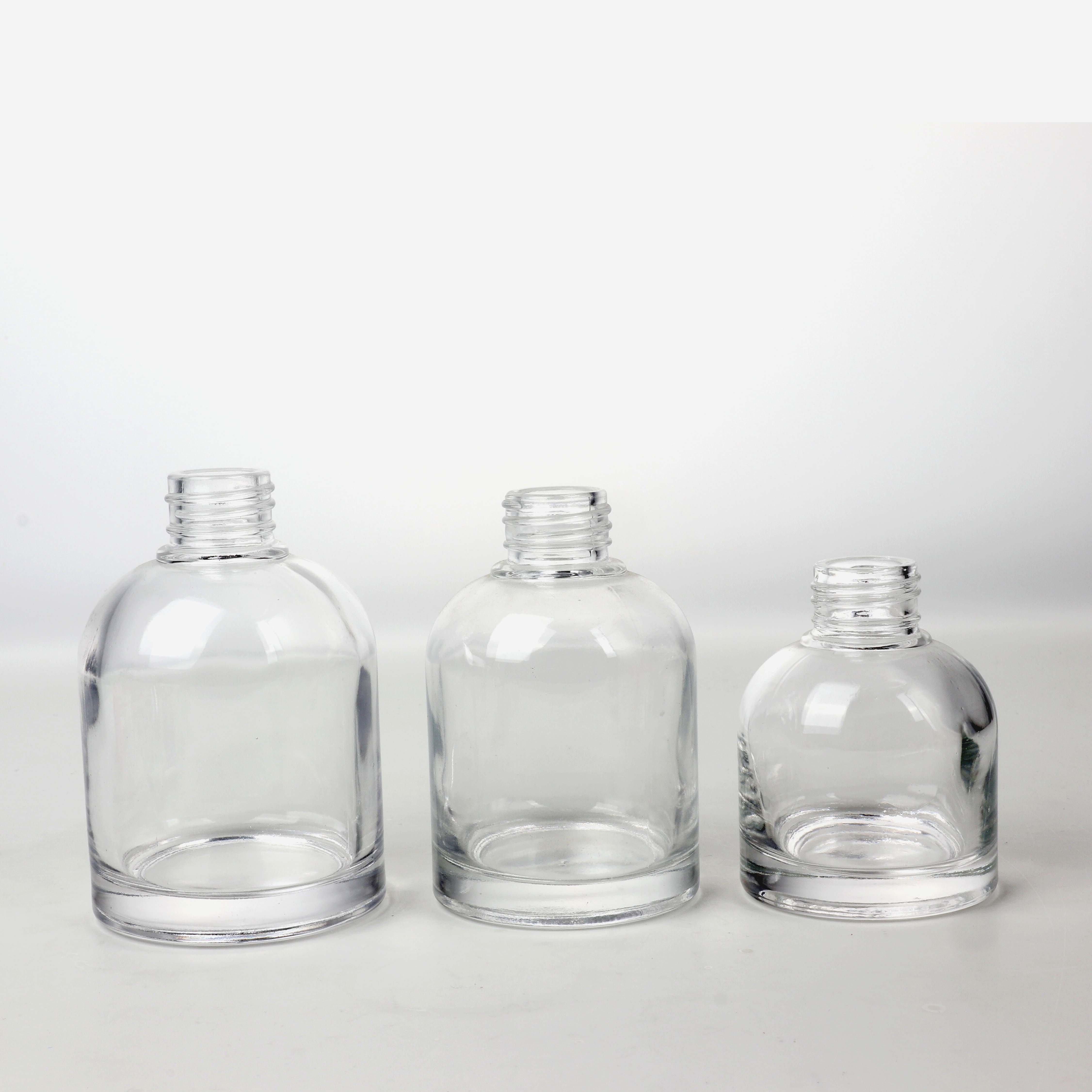 Hot Sale Wholesale Clear Glass Round Shape 100ml 150ml 200ml Reed Diffuser Bottle