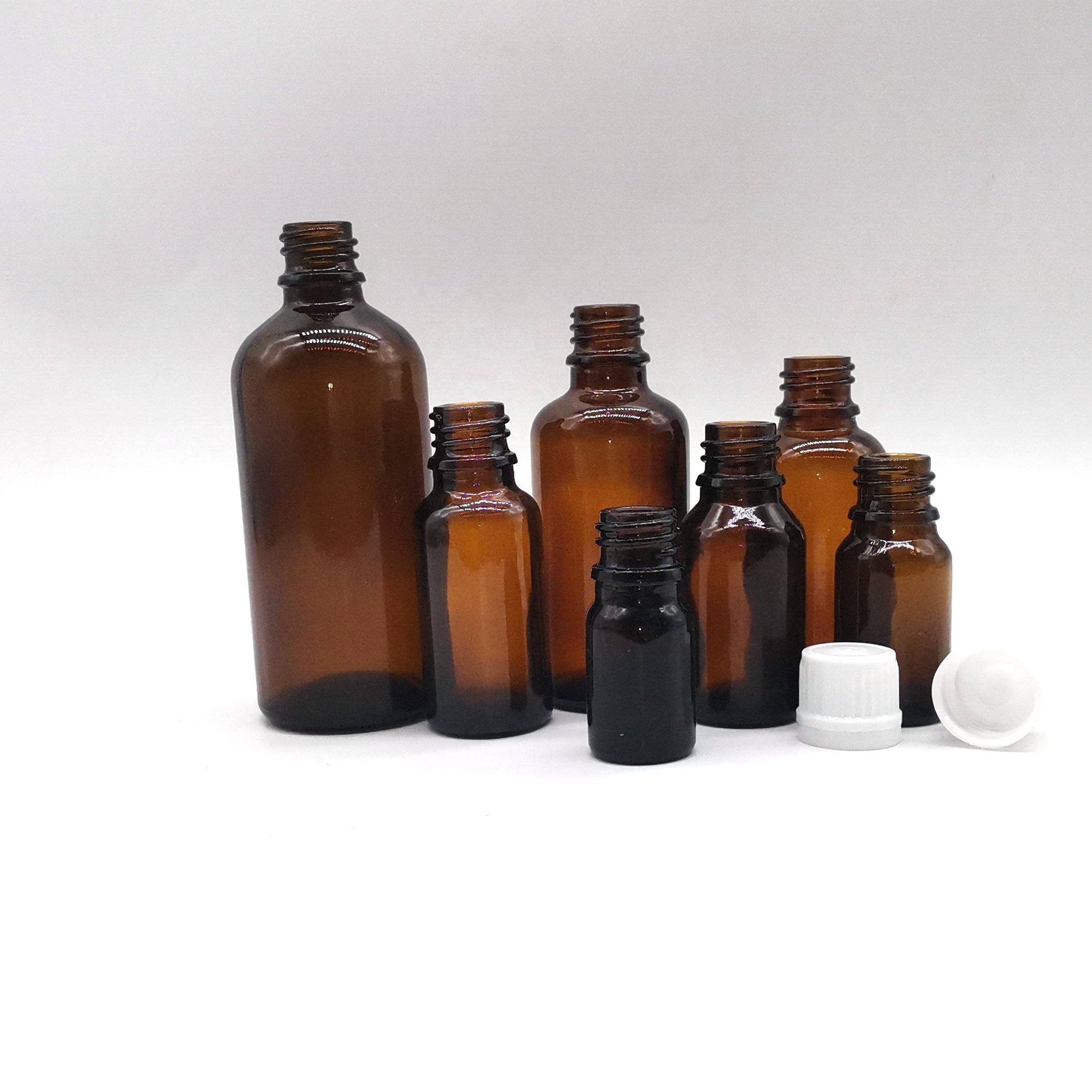 Factory Direct Sale wholesale high quality 5ml 10ml 15ml 20ml 30ml 50ml 100ml amber essential oil glass bottle