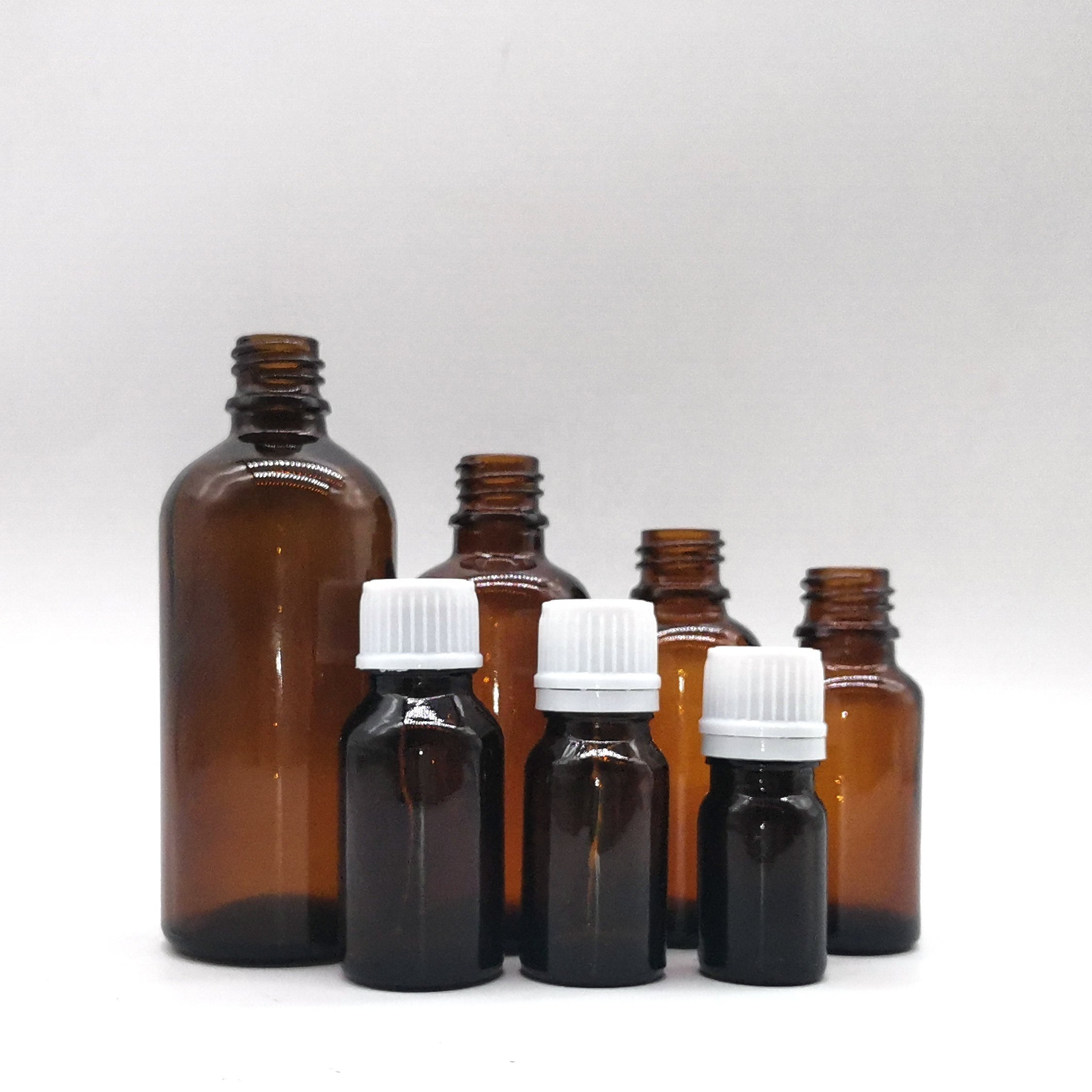 Factory Direct Sale wholesale high quality 5ml 10ml 15ml 20ml 30ml 50ml 100ml amber essential oil glass bottle
