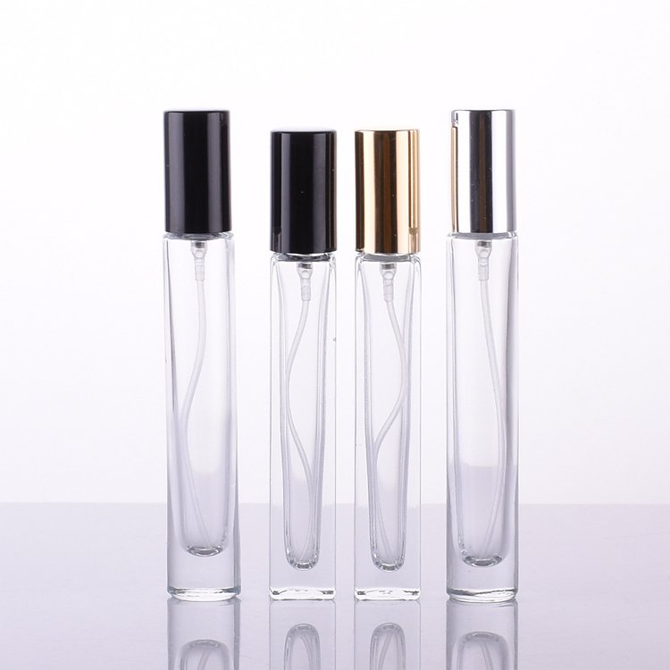 Custom 10ml small refillable empty luxury glass bottle perfume oil spray sample bottle