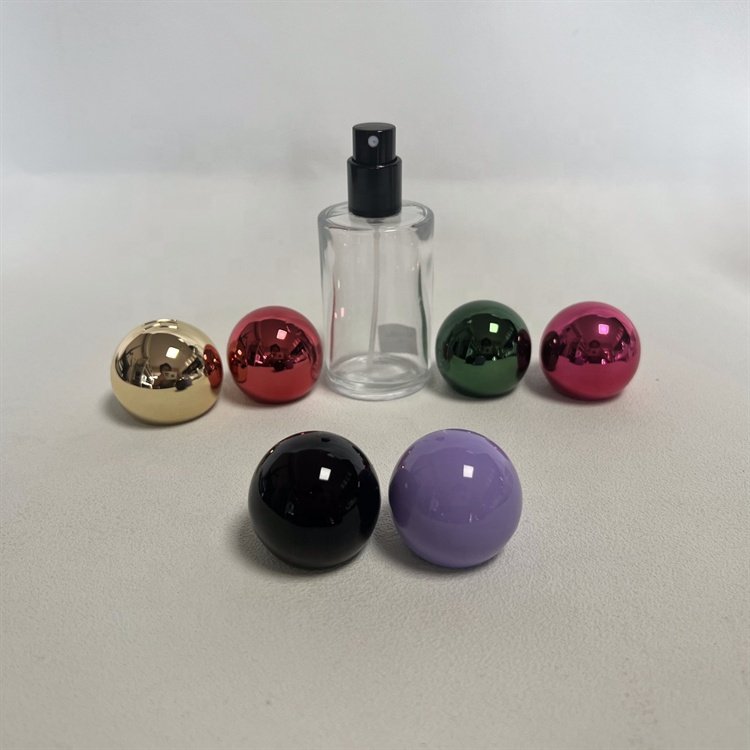 luxury Empty Clear Round Glass Perfume Oil Bottles with Round Resin Cap