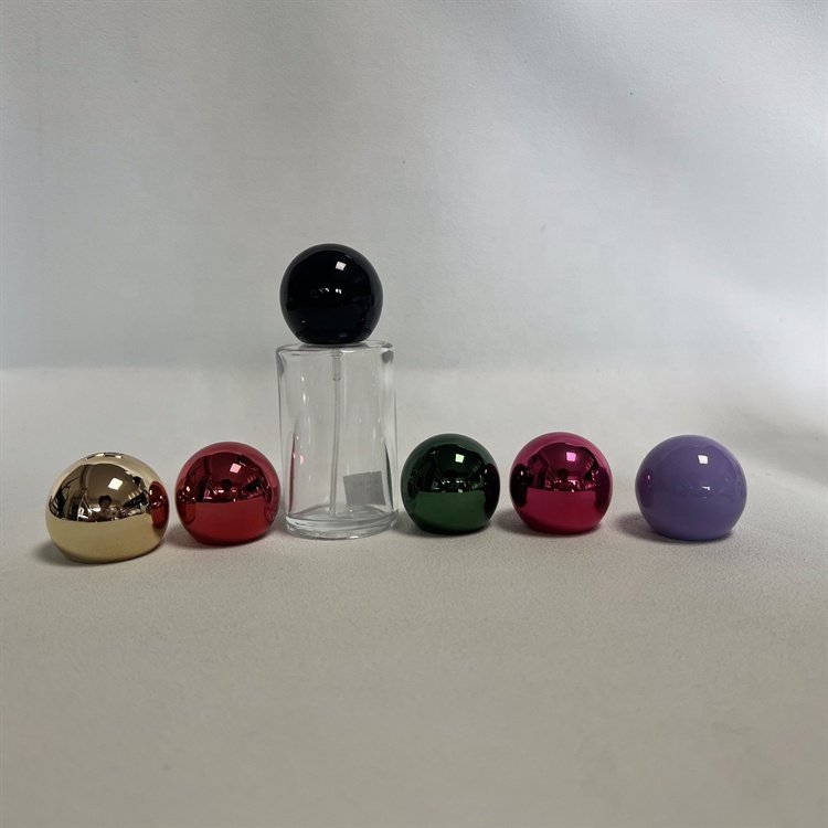 luxury Empty Clear Round Glass Perfume Oil Bottles with Round Resin Cap
