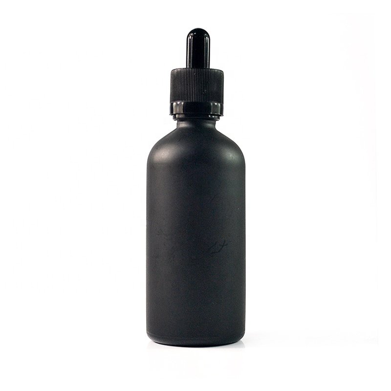 Essential oil bottle 5ml 10ml 15ml 20ml 30ml 50ml 100ml frosted Black White Glass Bottle with Calibrated Glass pipette