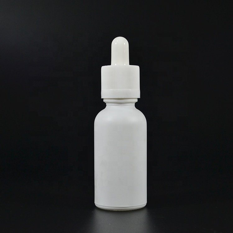 Essential oil bottle 5ml 10ml 15ml 20ml 30ml 50ml 100ml frosted Black White Glass Bottle with Calibrated Glass pipette