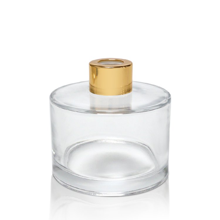 Empty 50ml 100ml 200ml clear aroma reed diffuser bottle scent perfume essential oil round glass bottles air freshener packaging
