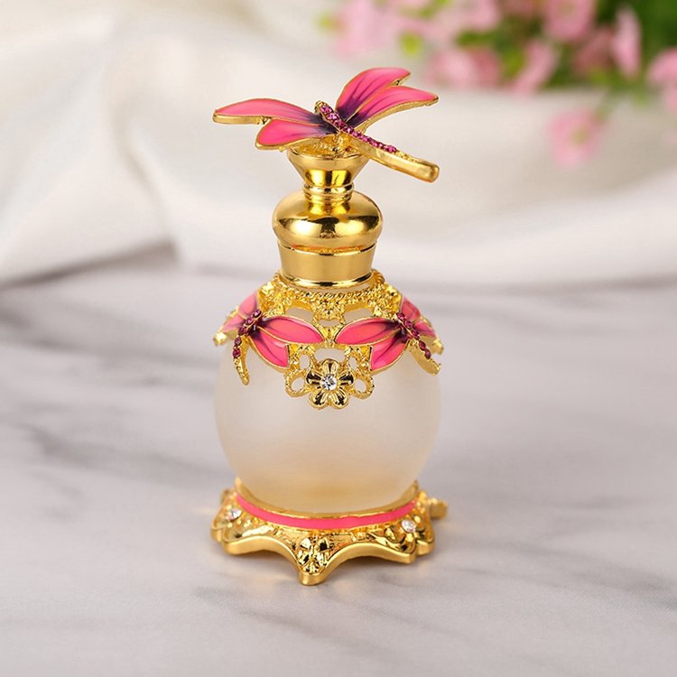 15ml Luxury Arabic Perfume Oil Bottle Empty Perfume Refill Bottle Dubai Fancy Perfume Glass Bottle